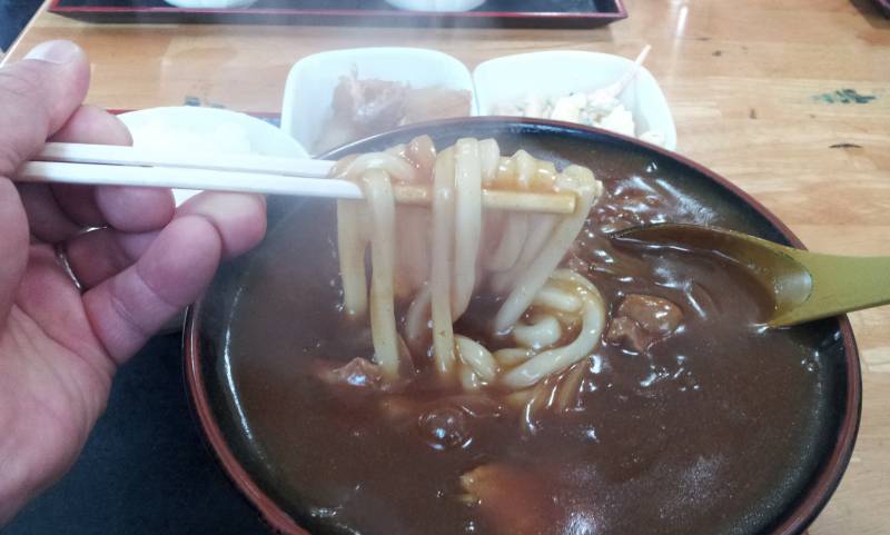 伊豆　熱川温泉　しまだ食堂のカレーうどん